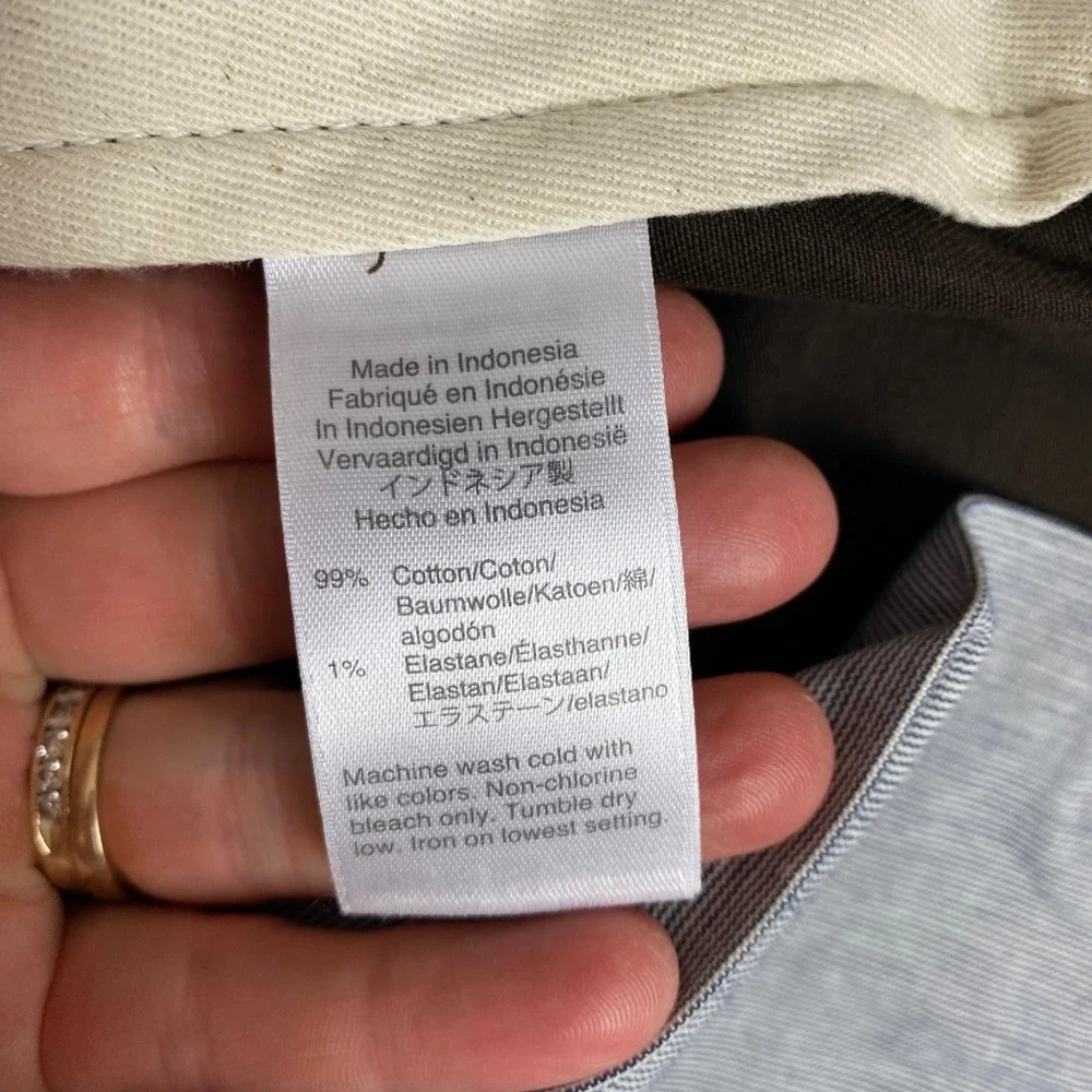 J.Crew 484 Slim Fit Stretch Chino Pants Mens 34x34 Brown